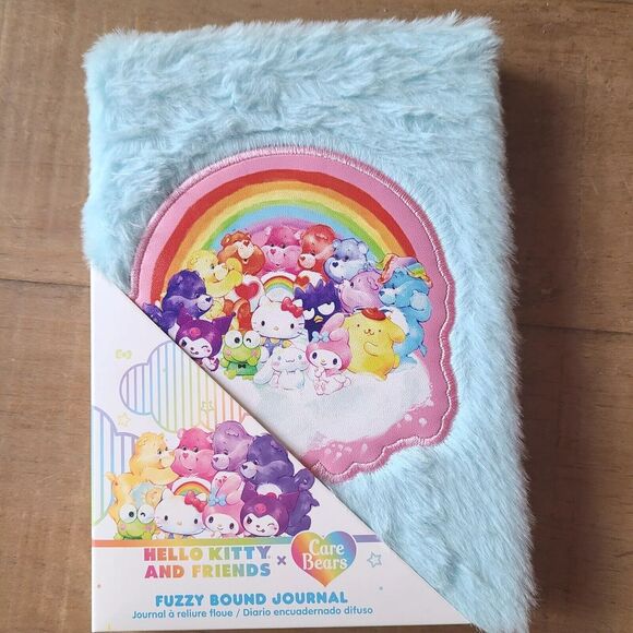 Hello Kitty and‎ Friends x Care Bears Fuzzy Plush Bound Journal NEW!!! - Picture 1 of 4
